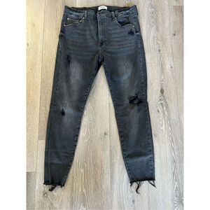 Pistola Black / Dark Grey Rinse Distressed Jeans Size 32